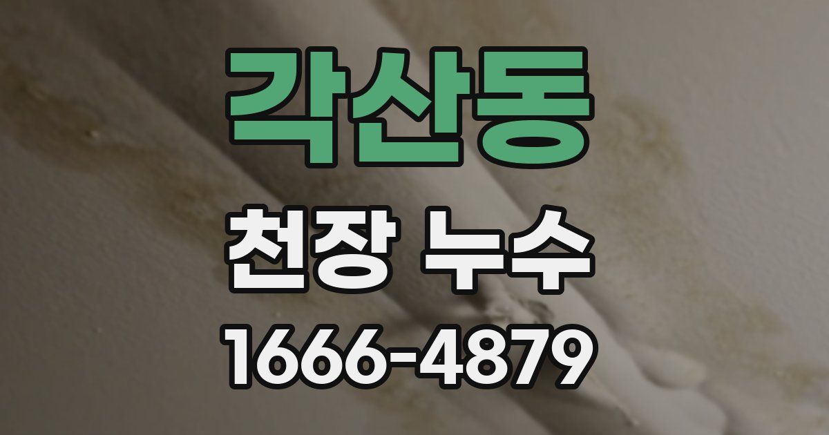 각산동 천장 누수
