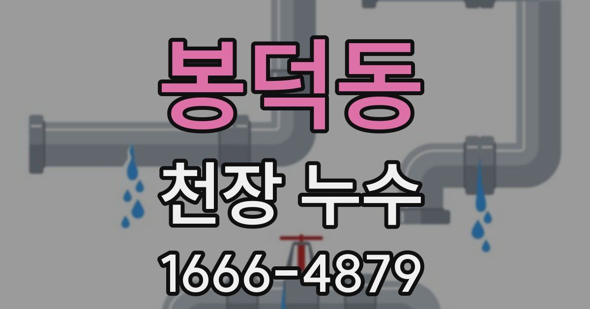 봉덕동 천장 누수