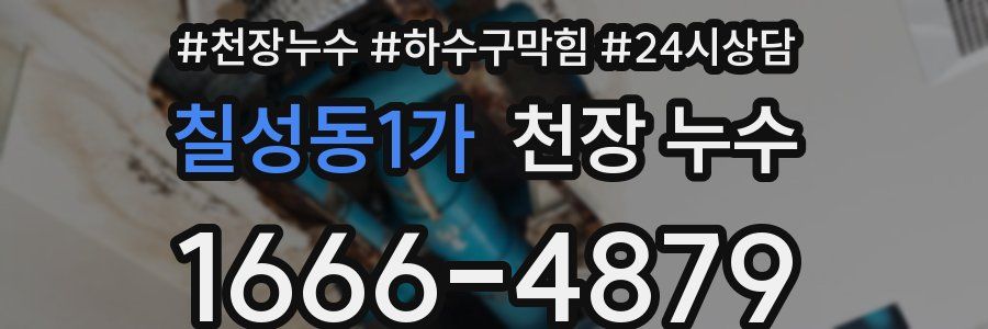 칠성동1가 천장 누수