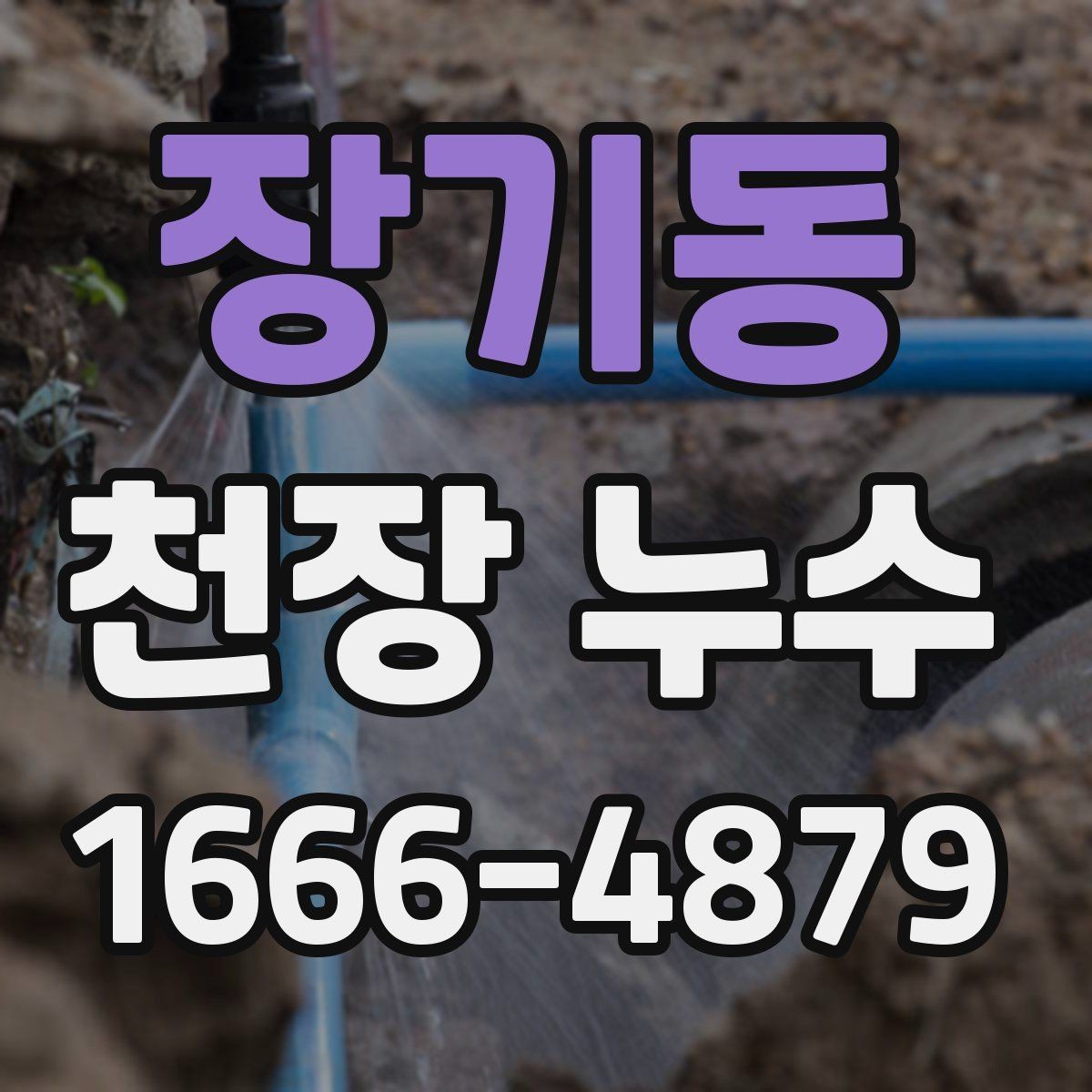장기동 천장 누수 배수관 문제로 천장이 젖어 보일 때