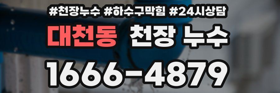 대천동 천장 누수