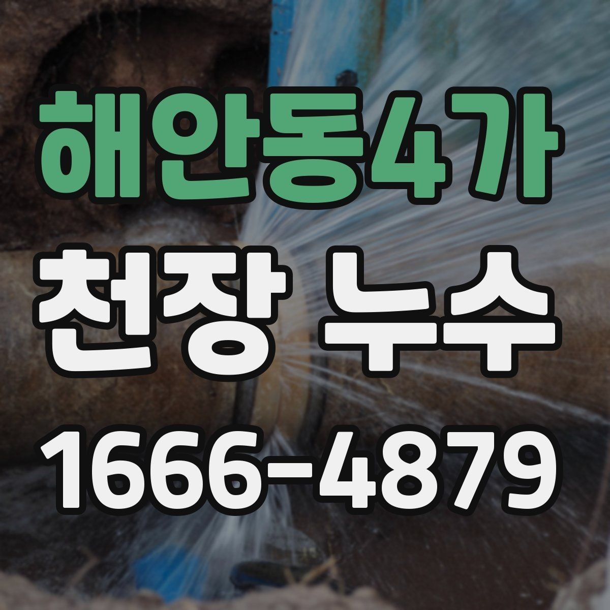 해안동4가 천장 누수 배수 트랩 문제로 천장 누수처럼 보일 때