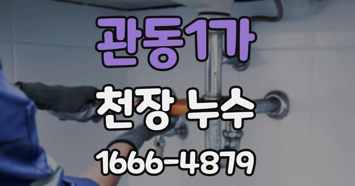 관동1가 천장 누수