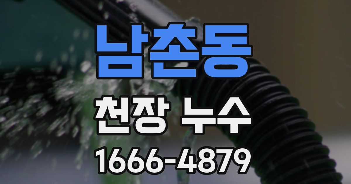 남촌동 천장 누수