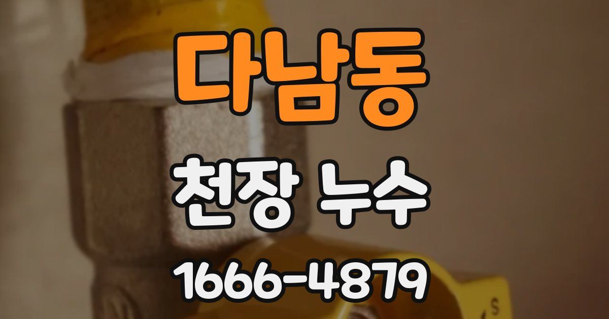 다남동 천장 누수