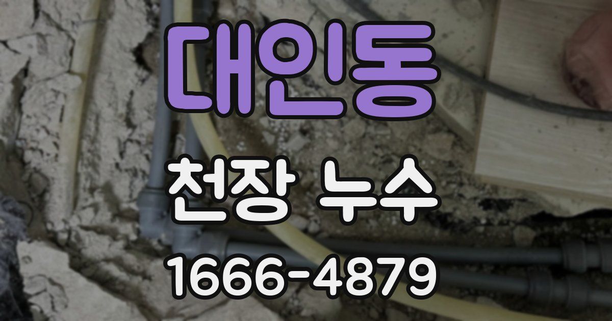 대인동 천장 누수