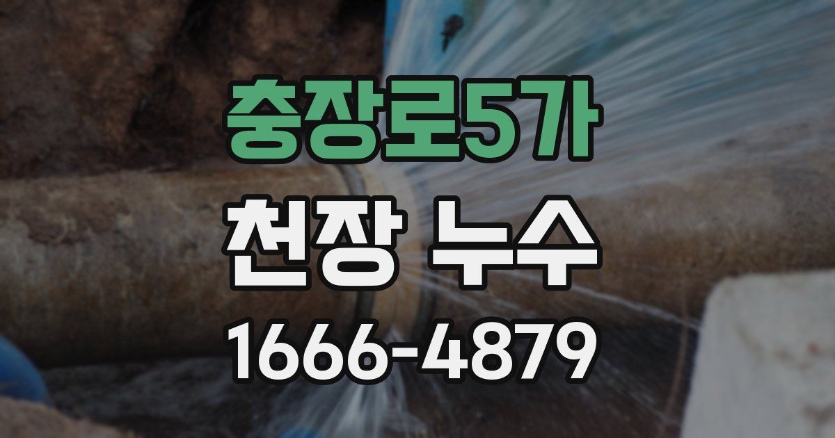 충장로5가 천장 누수