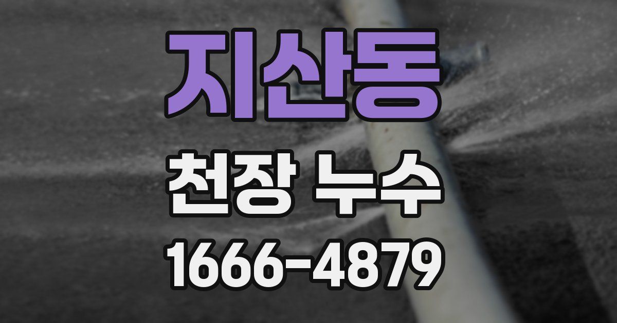 지산동 천장 누수