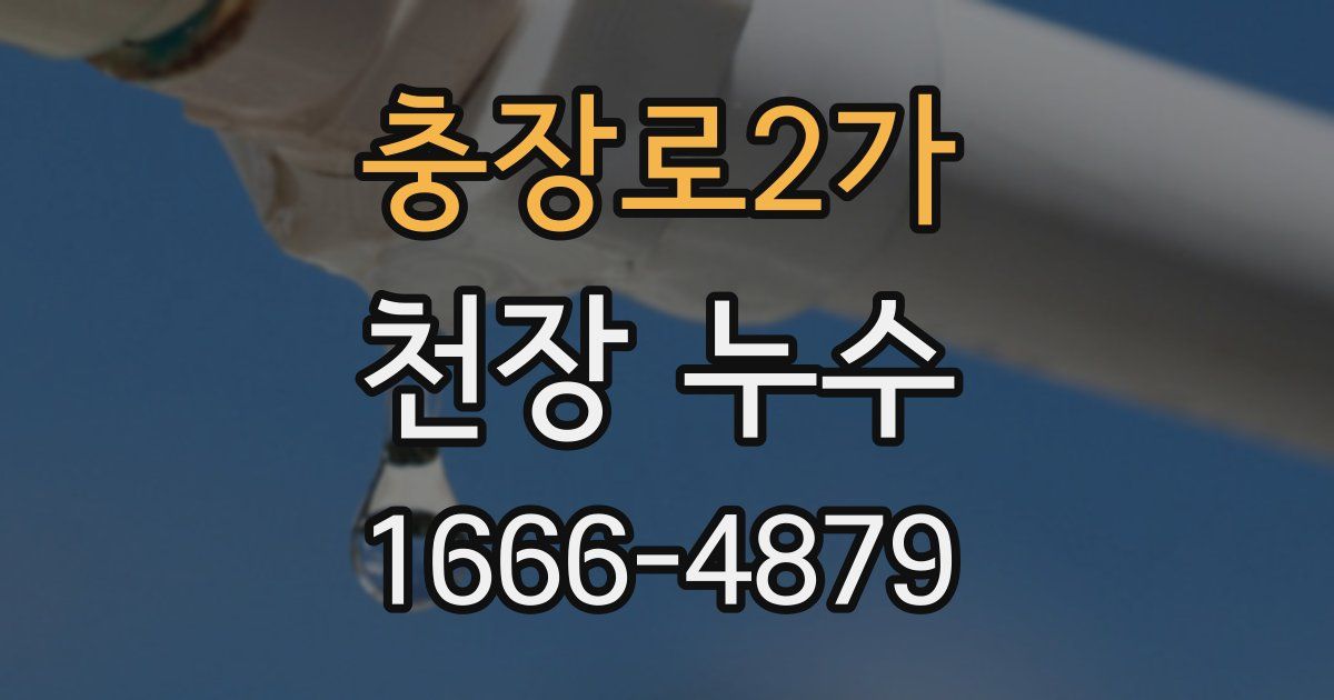 충장로2가 천장 누수