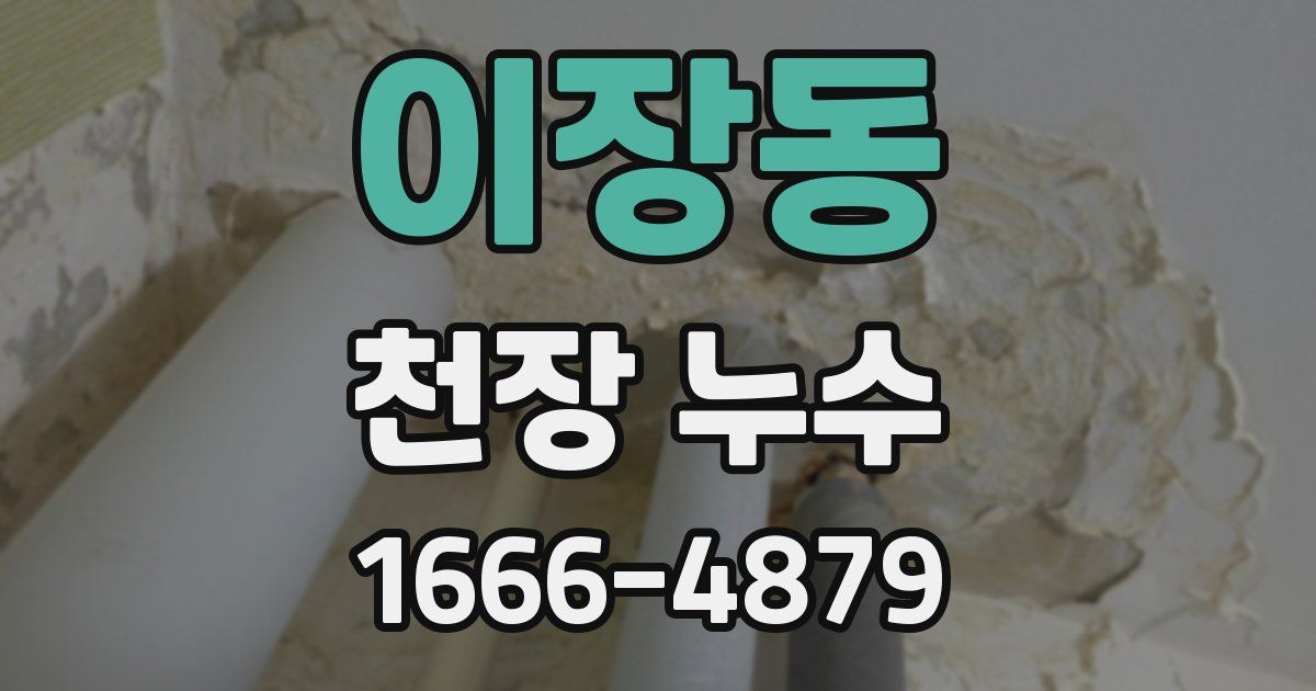 이장동 천장 누수