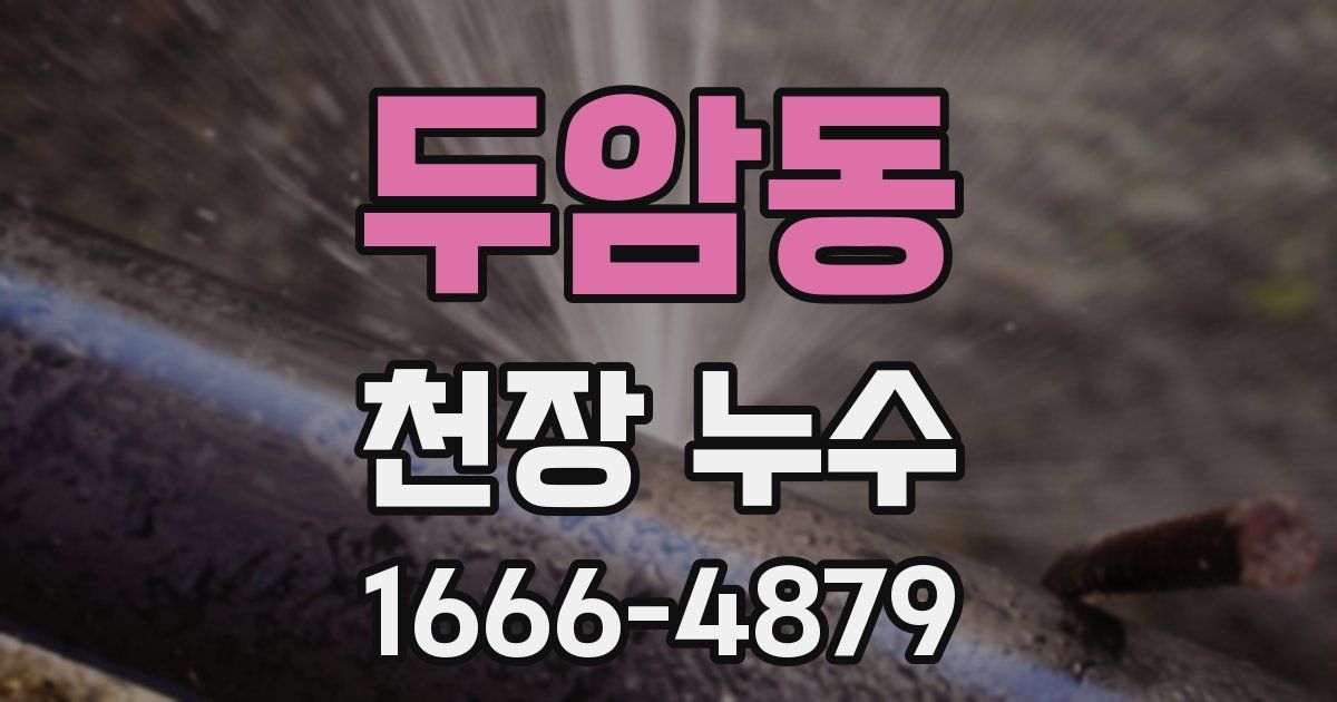 두암동 천장 누수