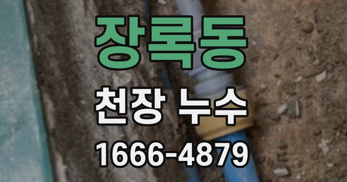 장록동 천장 누수