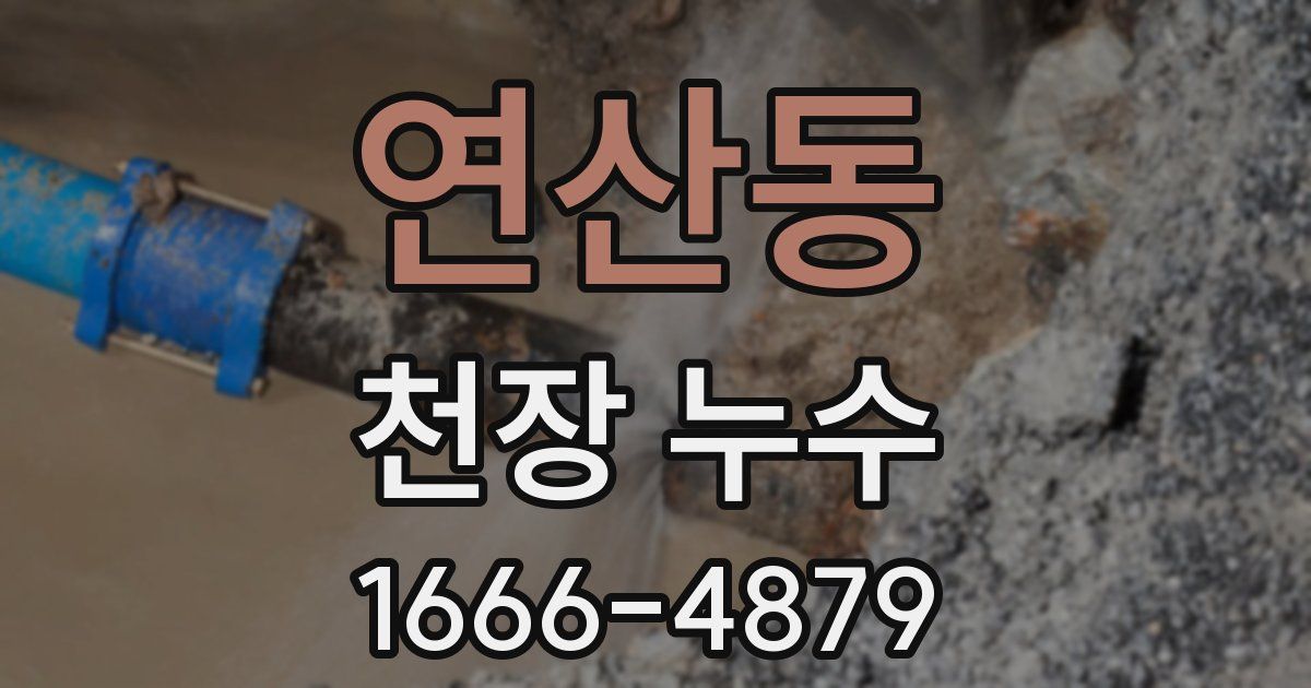 연산동 천장 누수