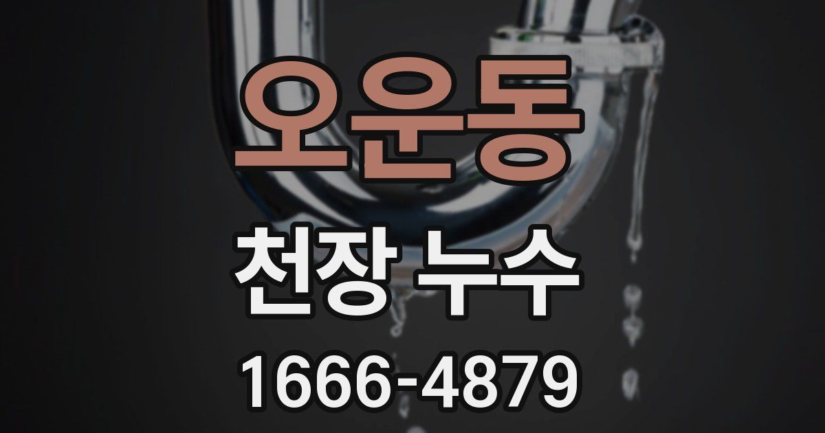 오운동 천장 누수