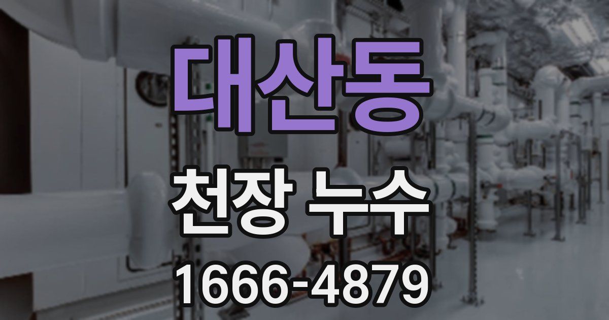 대산동 천장 누수