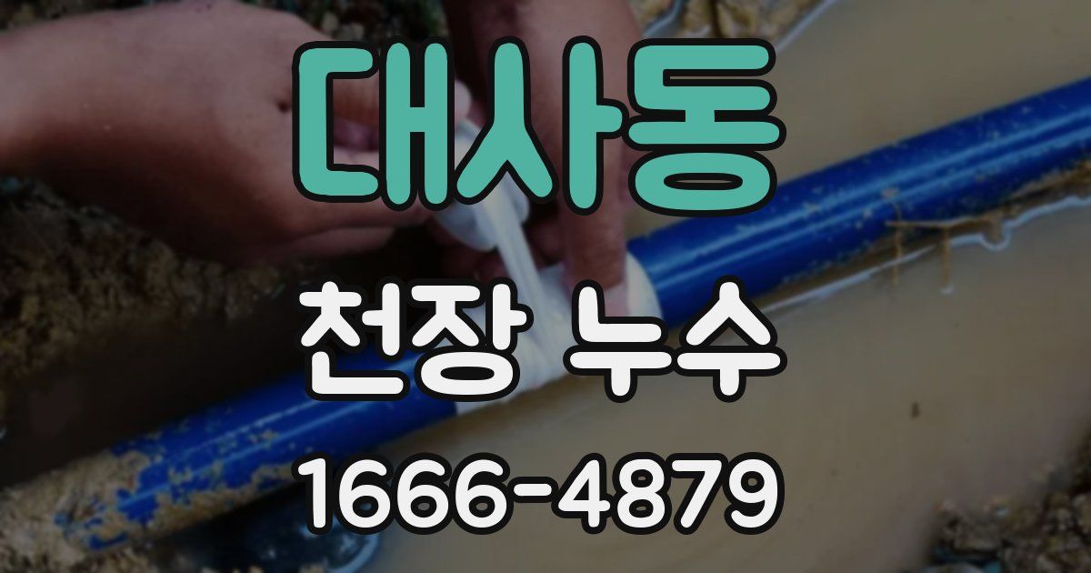 대사동 천장 누수