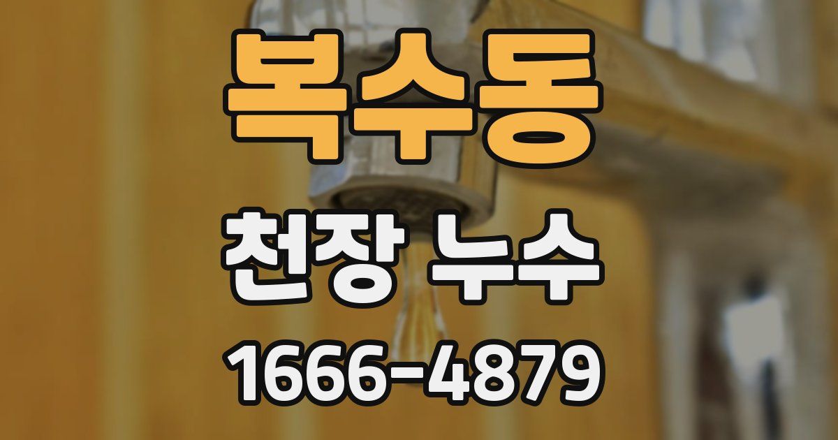 복수동 천장 누수