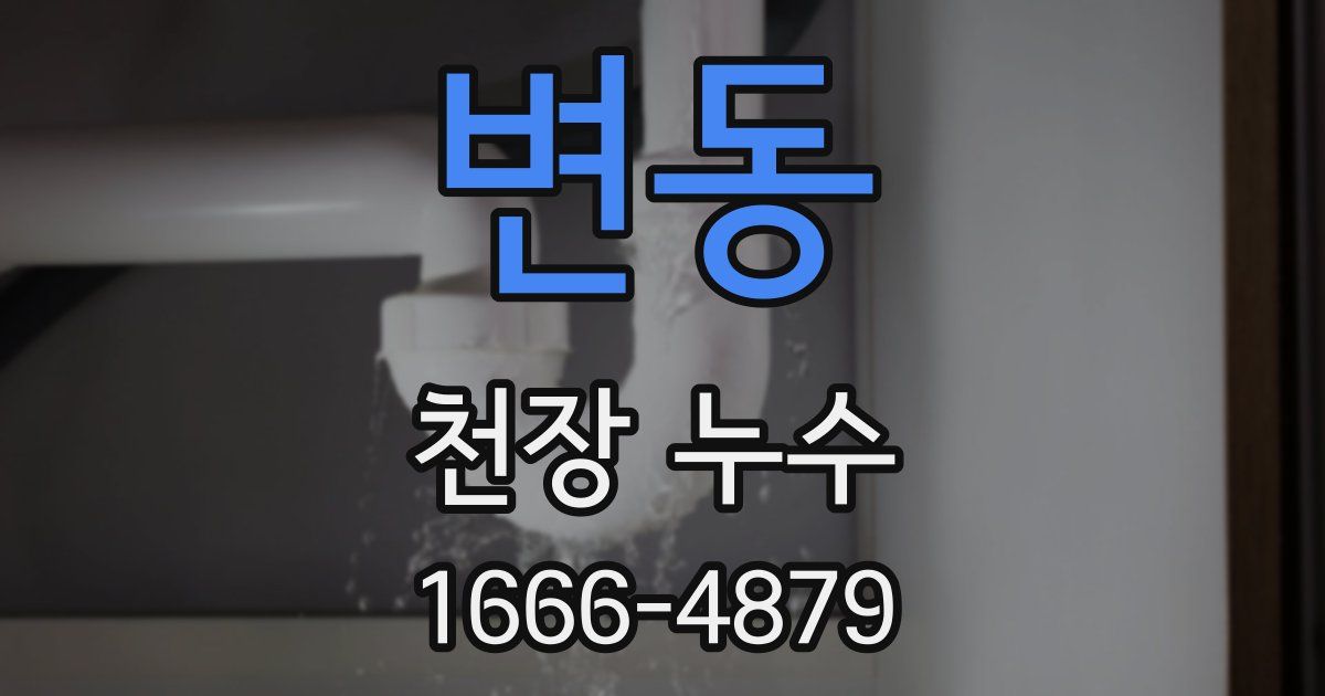 변동 천장 누수