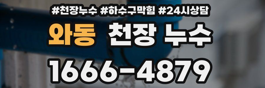 와동 천장 누수