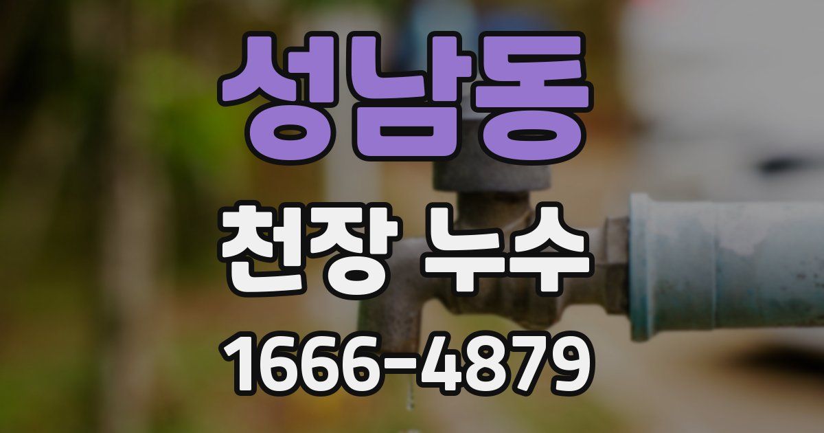 성남동 천장 누수