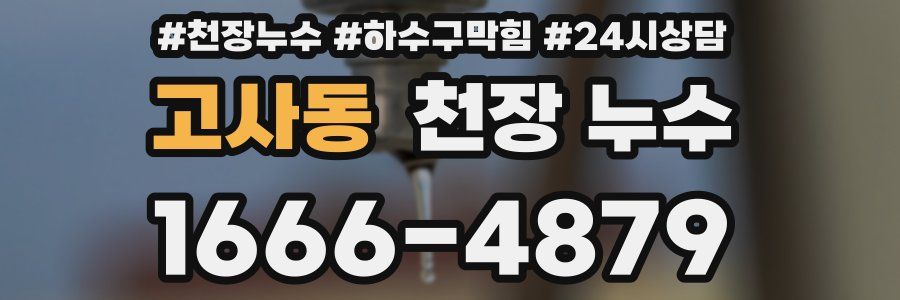 고사동 천장 누수