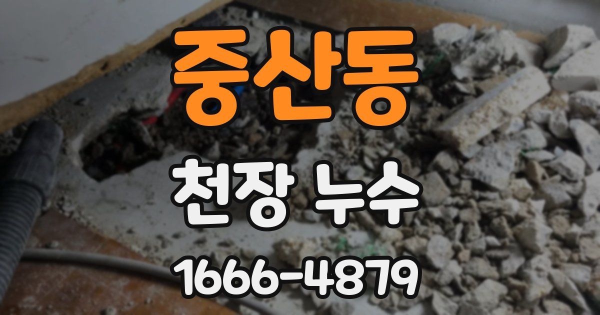 중산동 천장 누수