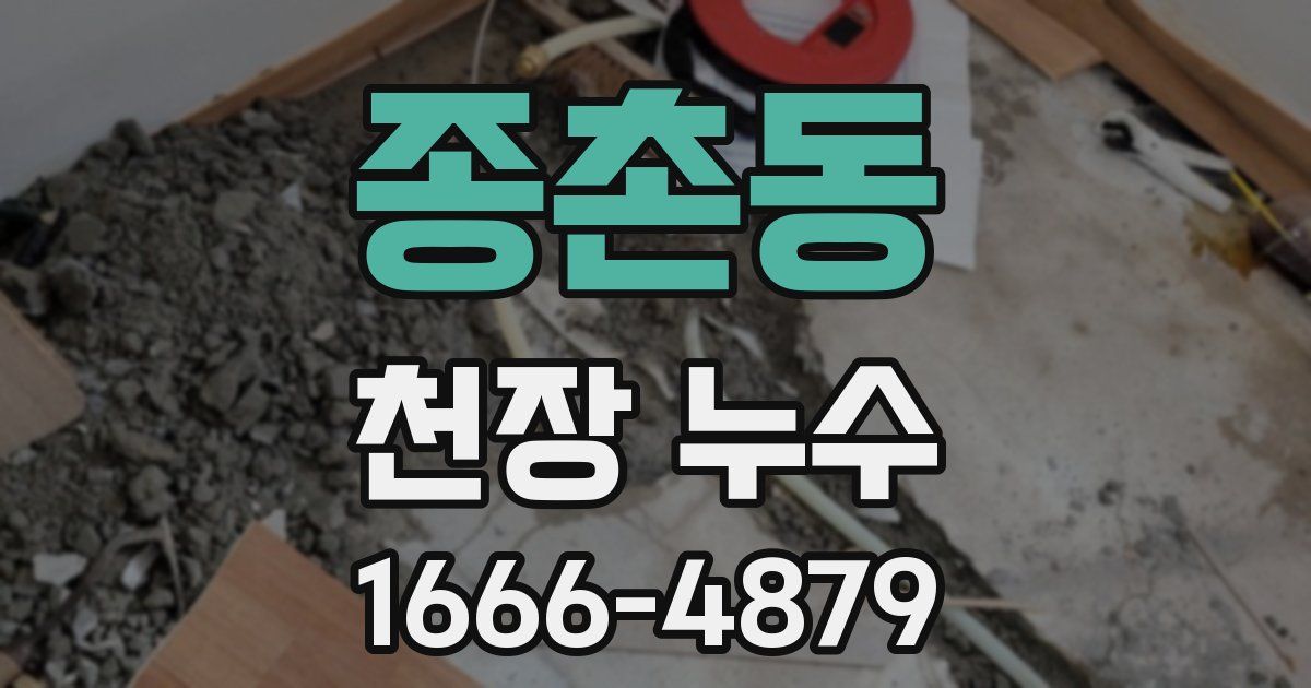 종촌동 천장 누수