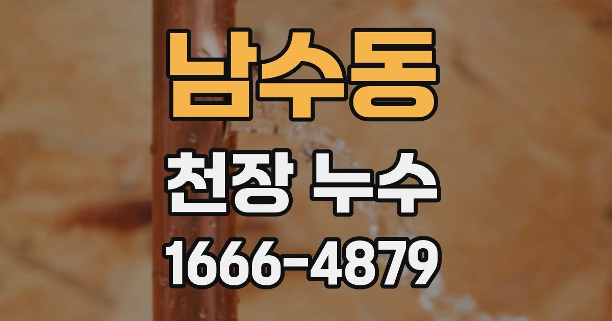 남수동 천장 누수