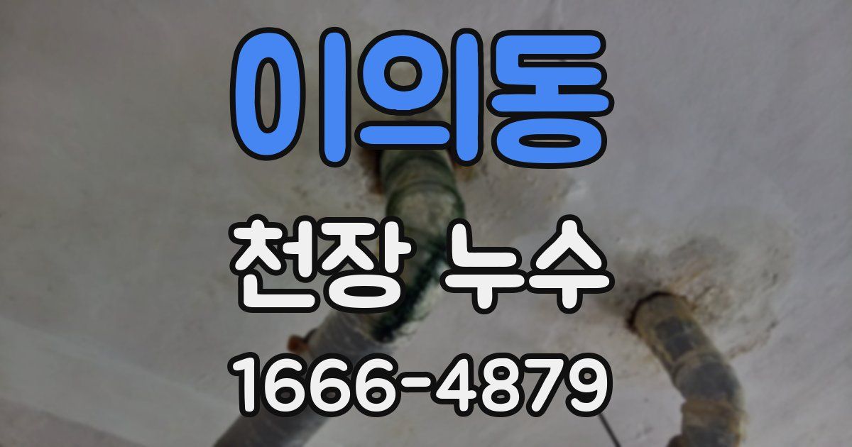 이의동 천장 누수