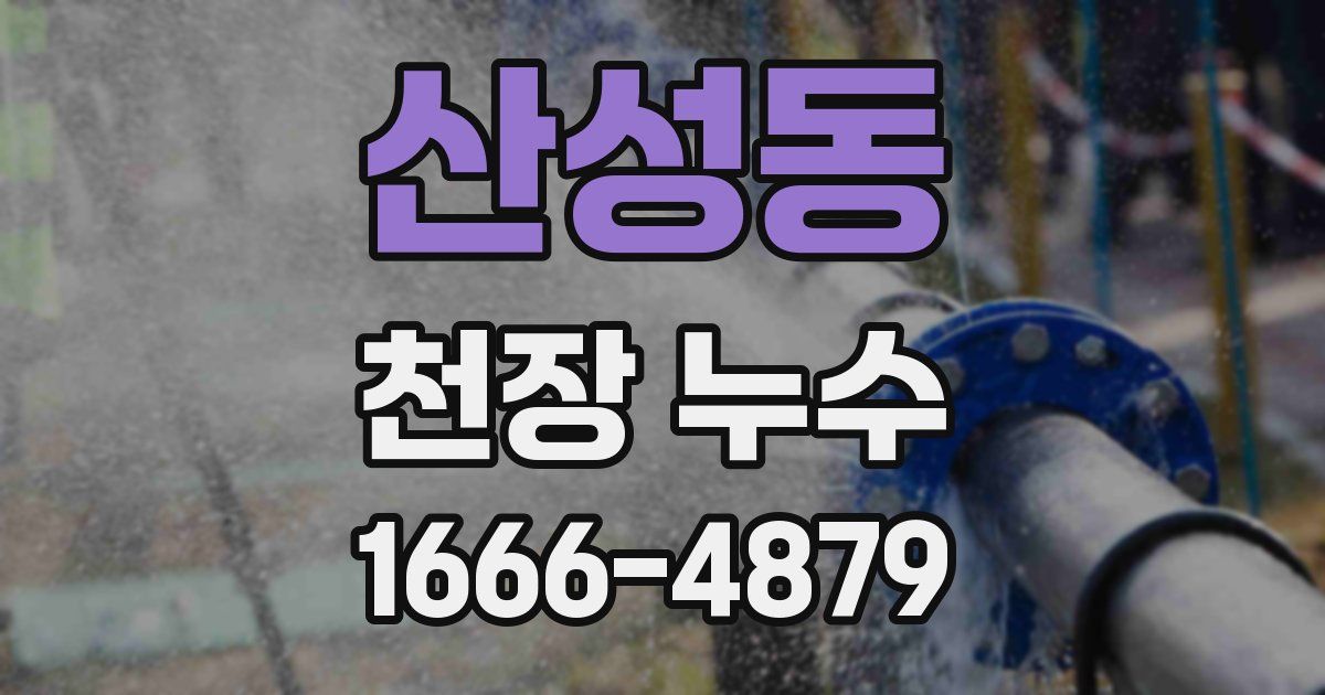 산성동 천장 누수