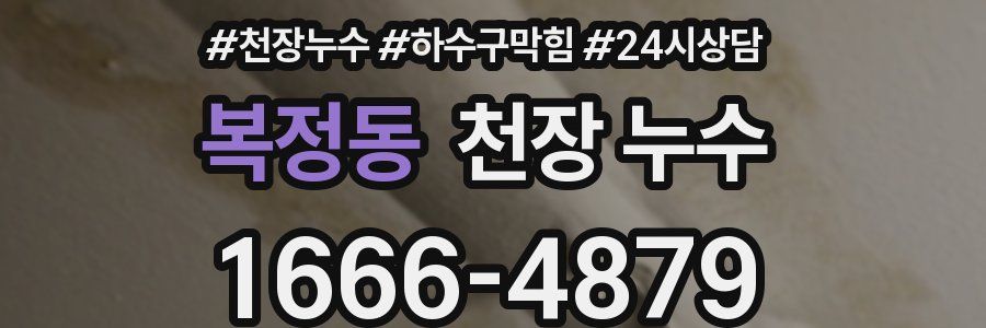 복정동 천장 누수