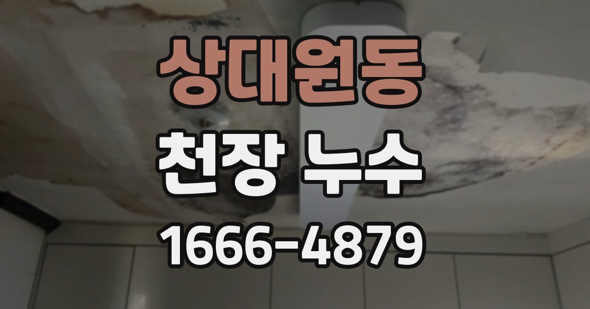 상대원동 천장 누수