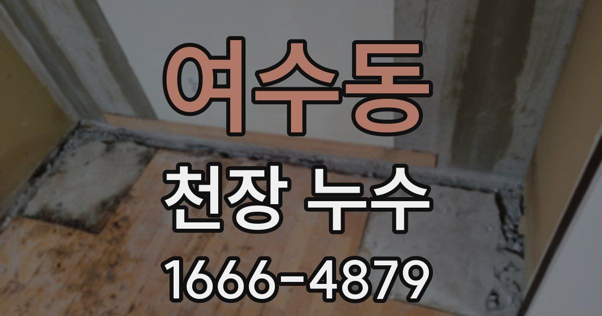 여수동 천장 누수