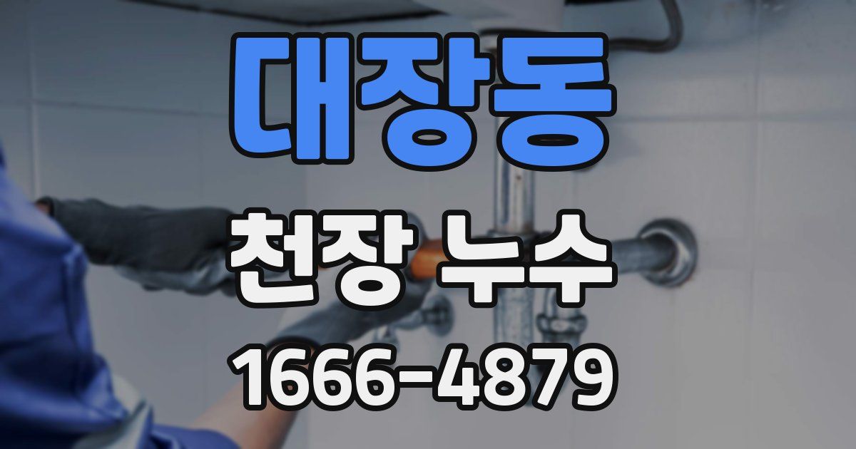 대장동 천장 누수