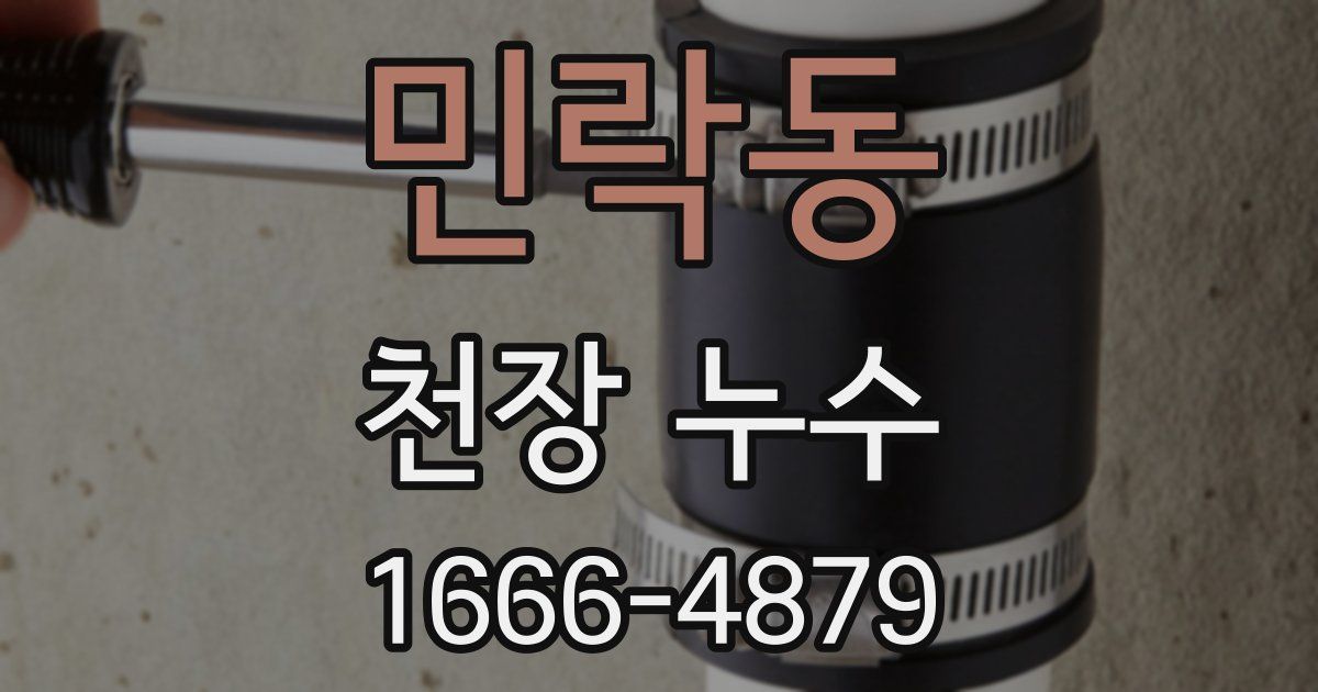 민락동 천장 누수