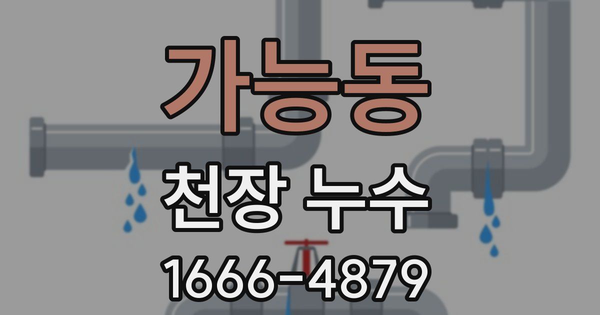 가능동 천장 누수