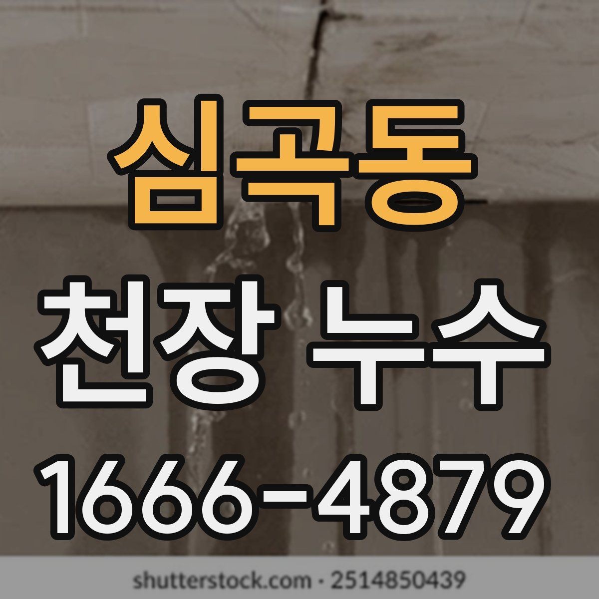 심곡동 천장 누수 천장 물자국이 길게 흐르는 흔적이 보이면