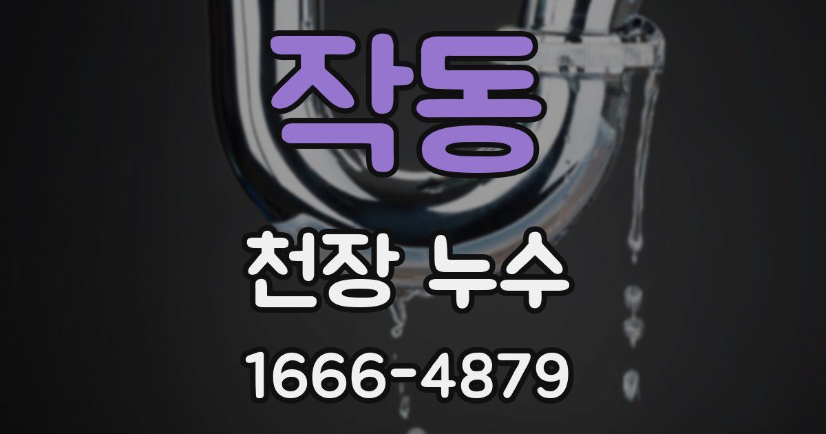 작동 천장 누수