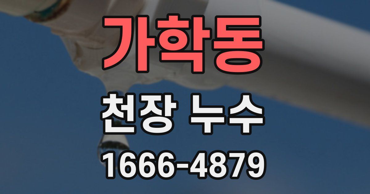 가학동 천장 누수