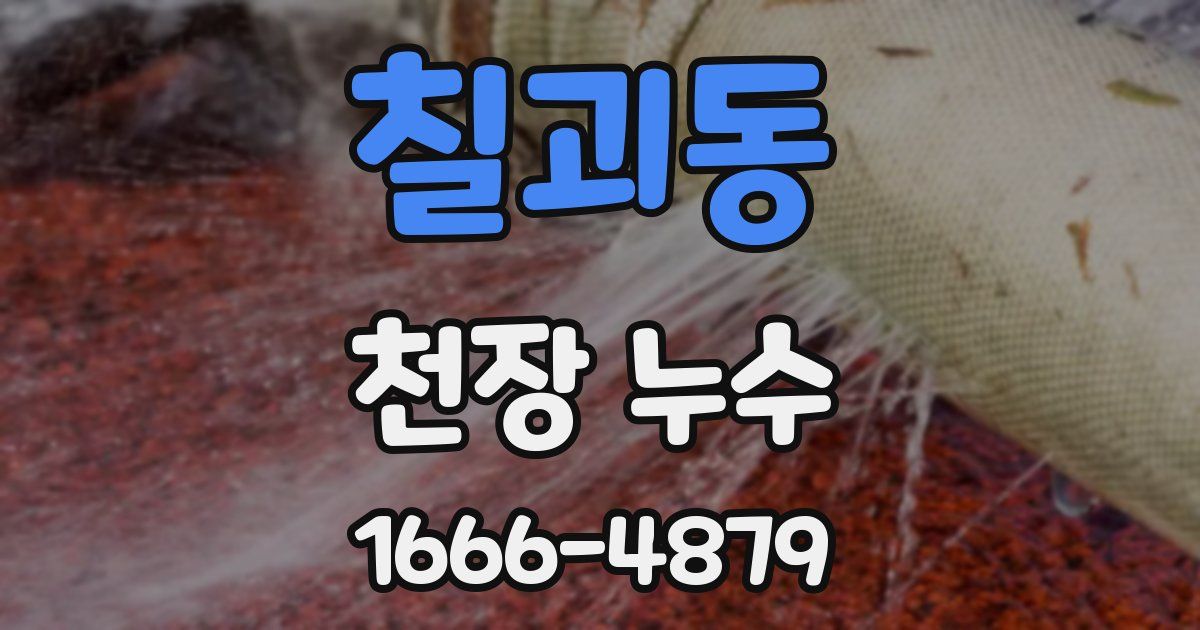 칠괴동 천장 누수