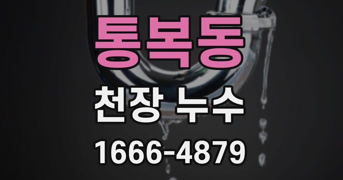 통복동 천장 누수