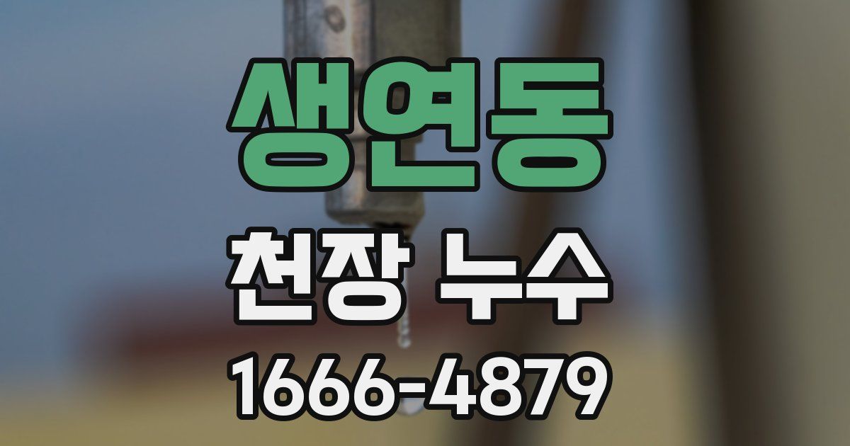 생연동 천장 누수