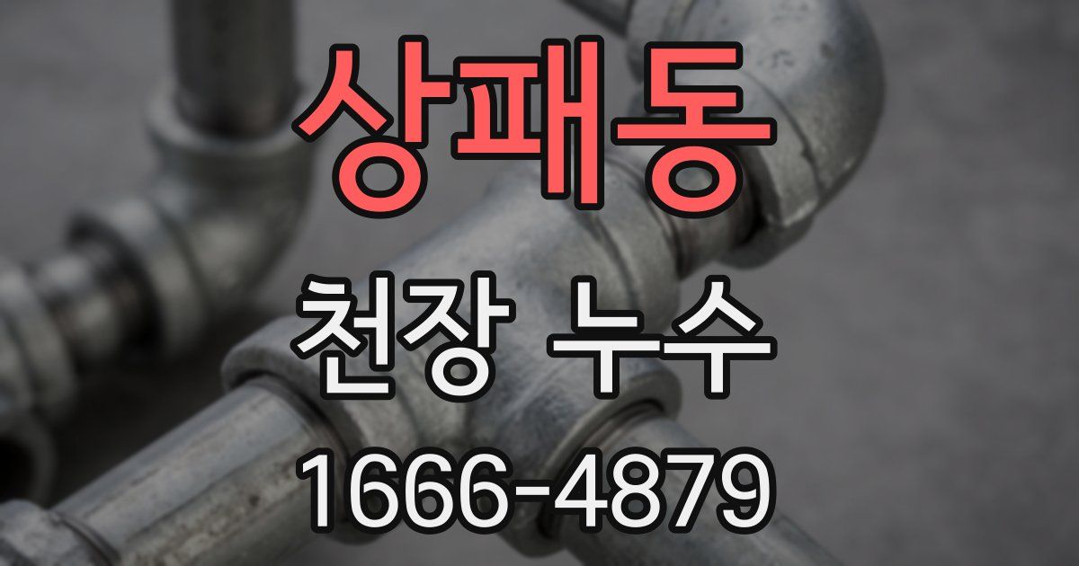 상패동 천장 누수