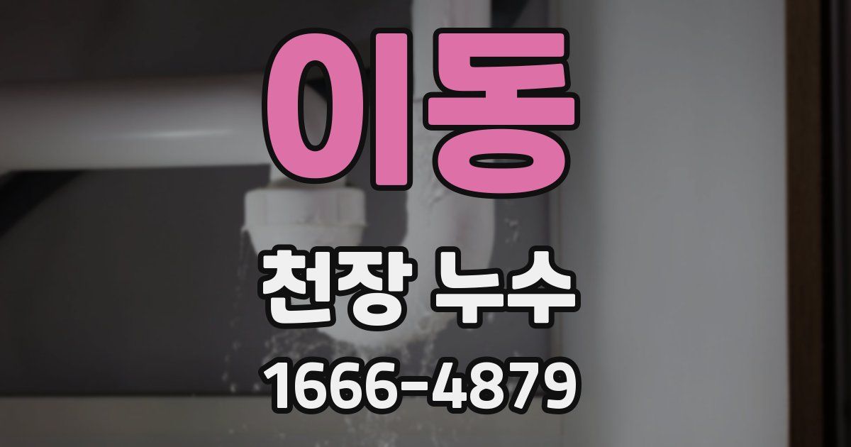 이동 천장 누수