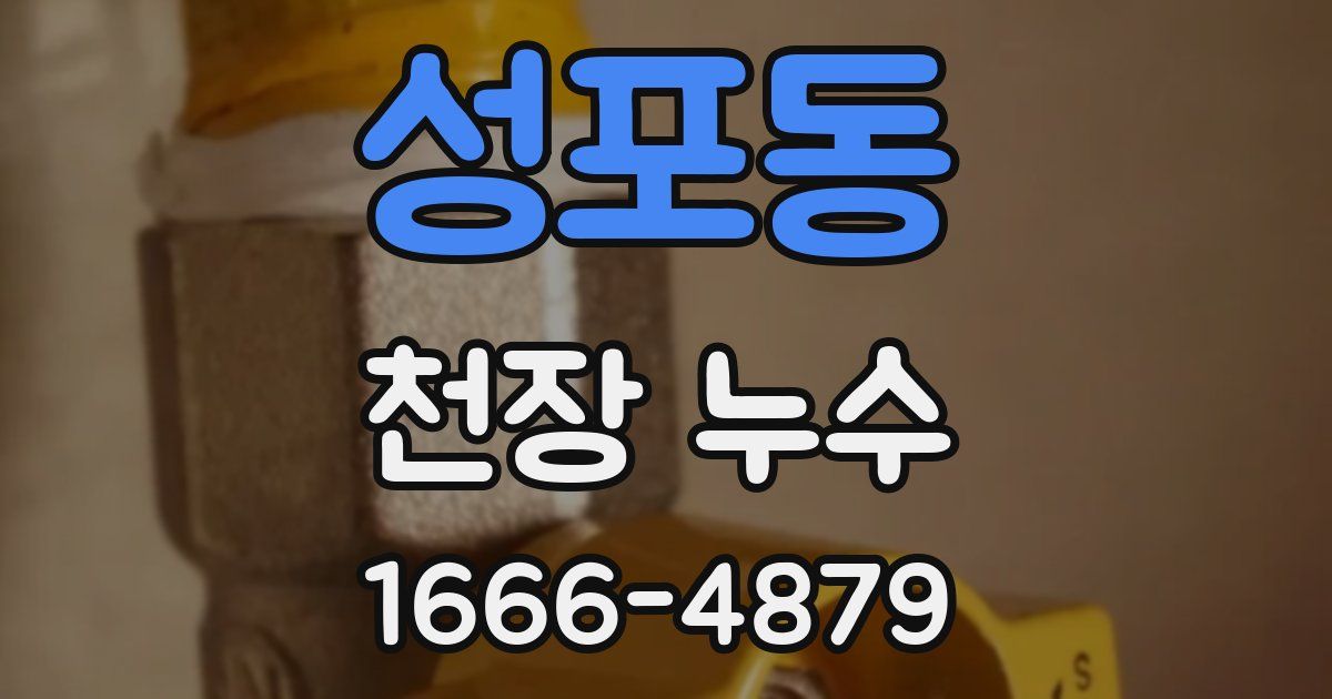 성포동 천장 누수