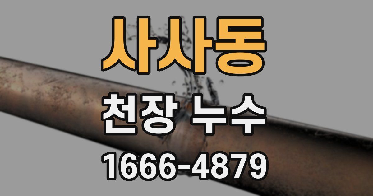 사사동 천장 누수