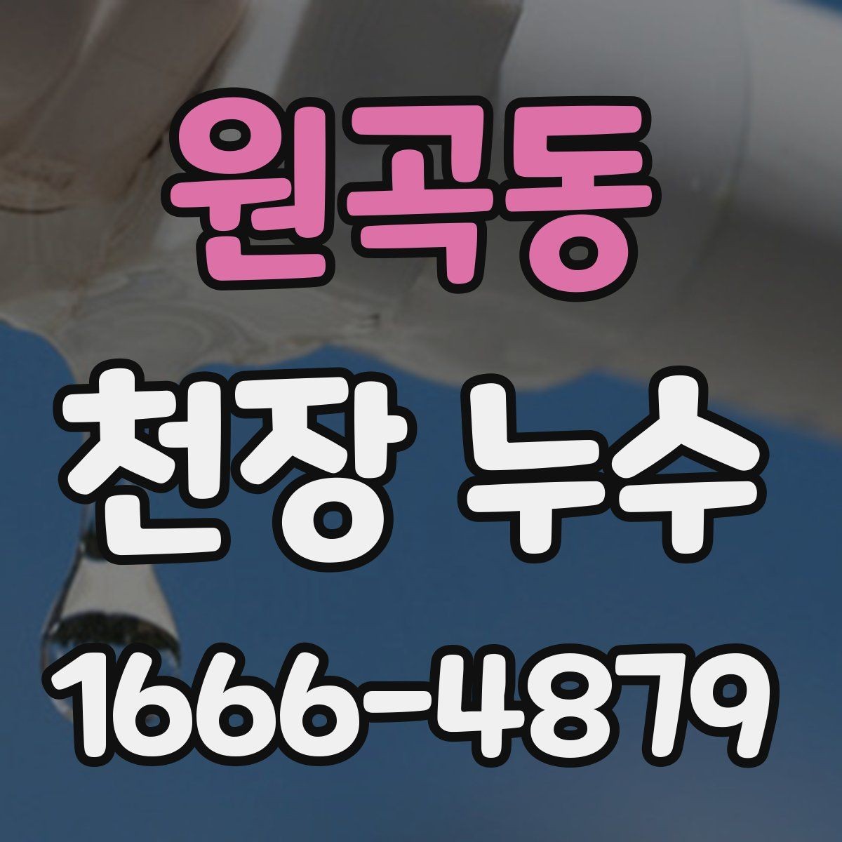 원곡동 천장 누수 위층과 연락이 안 될 때 대처 방법
