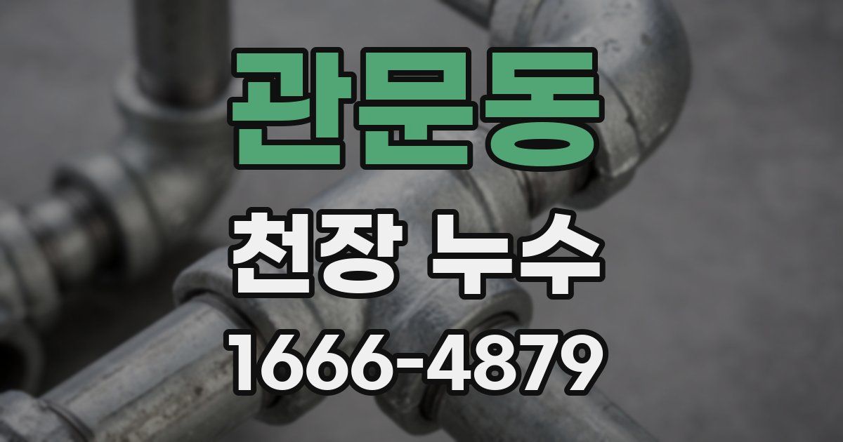 관문동 천장 누수