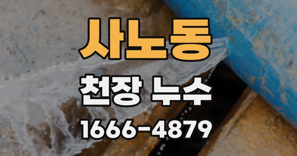 사노동 천장 누수