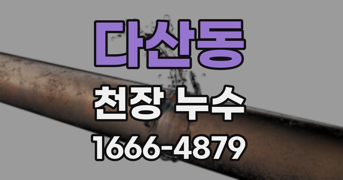 다산동 천장 누수